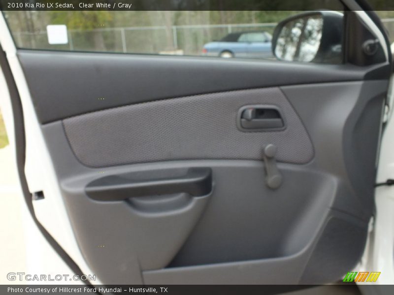 Clear White / Gray 2010 Kia Rio LX Sedan