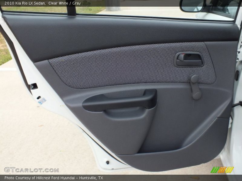 Clear White / Gray 2010 Kia Rio LX Sedan
