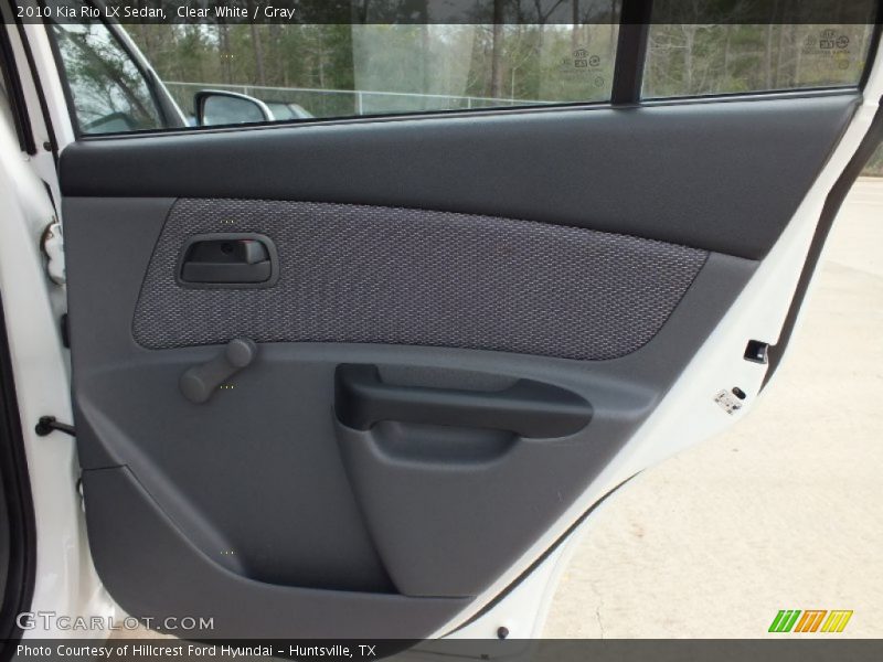Clear White / Gray 2010 Kia Rio LX Sedan