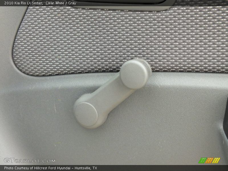 Clear White / Gray 2010 Kia Rio LX Sedan