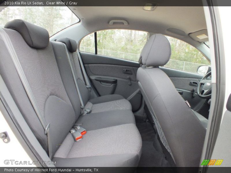 Clear White / Gray 2010 Kia Rio LX Sedan