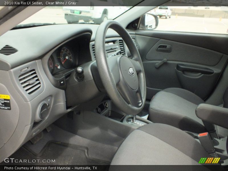 Clear White / Gray 2010 Kia Rio LX Sedan