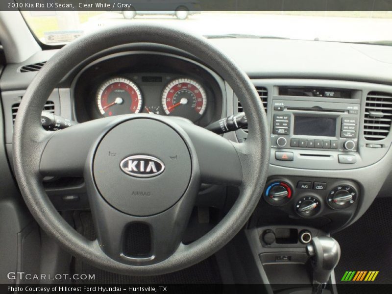 Clear White / Gray 2010 Kia Rio LX Sedan