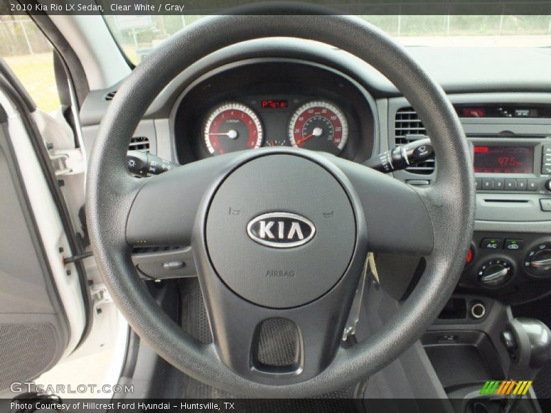 Clear White / Gray 2010 Kia Rio LX Sedan