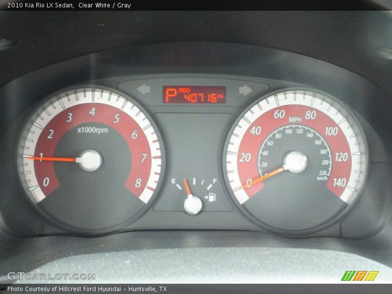 Clear White / Gray 2010 Kia Rio LX Sedan