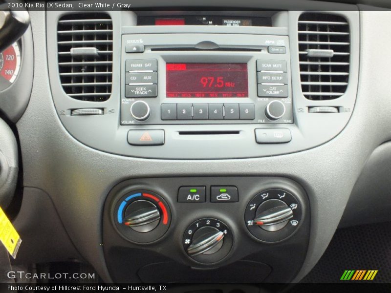 Clear White / Gray 2010 Kia Rio LX Sedan