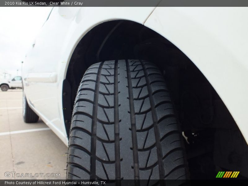 Clear White / Gray 2010 Kia Rio LX Sedan