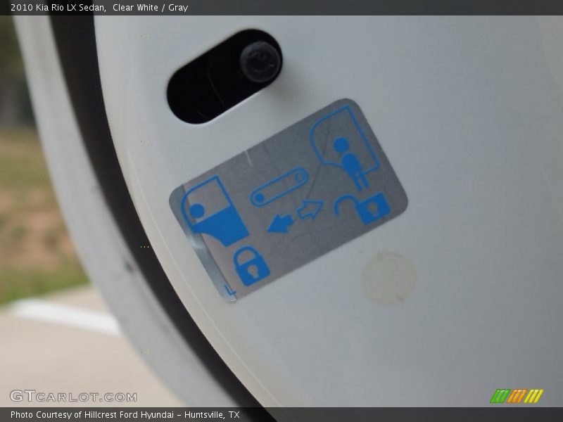 Clear White / Gray 2010 Kia Rio LX Sedan
