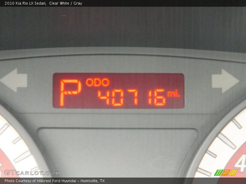 Clear White / Gray 2010 Kia Rio LX Sedan