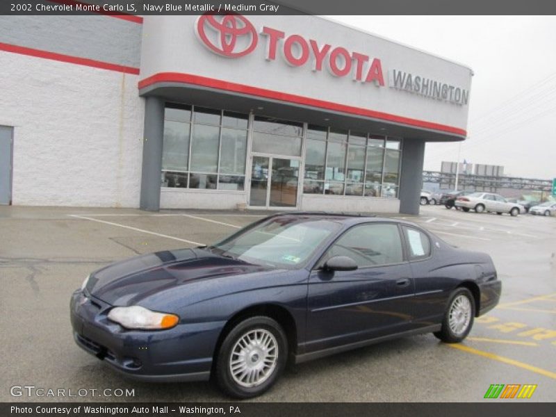 Navy Blue Metallic / Medium Gray 2002 Chevrolet Monte Carlo LS