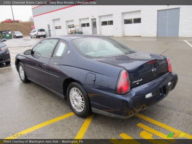 Navy Blue Metallic / Medium Gray 2002 Chevrolet Monte Carlo LS