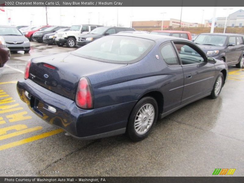 Navy Blue Metallic / Medium Gray 2002 Chevrolet Monte Carlo LS