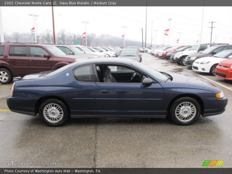 Navy Blue Metallic / Medium Gray 2002 Chevrolet Monte Carlo LS