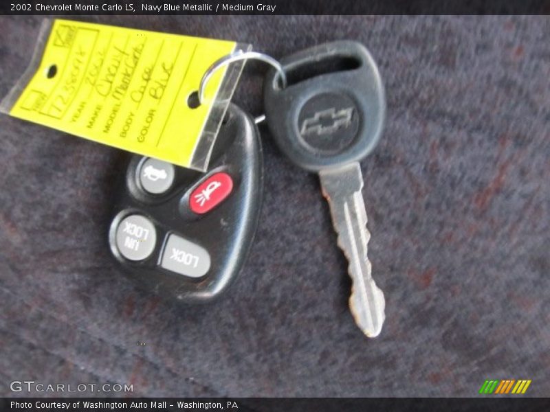 Navy Blue Metallic / Medium Gray 2002 Chevrolet Monte Carlo LS