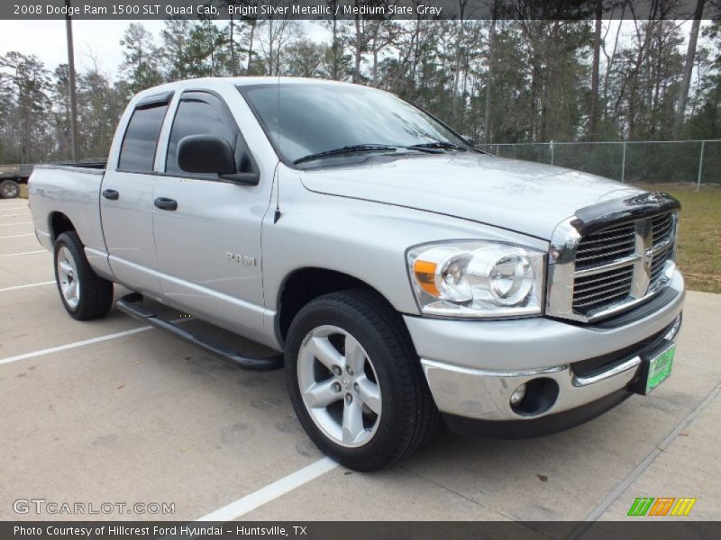 Bright Silver Metallic / Medium Slate Gray 2008 Dodge Ram 1500 SLT Quad Cab