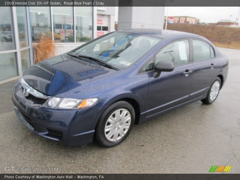 Royal Blue Pearl / Gray 2009 Honda Civic DX-VP Sedan