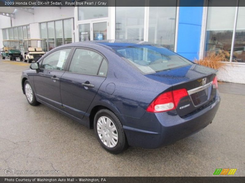 Royal Blue Pearl / Gray 2009 Honda Civic DX-VP Sedan