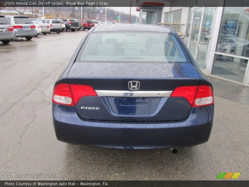 Royal Blue Pearl / Gray 2009 Honda Civic DX-VP Sedan