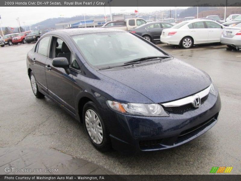 Royal Blue Pearl / Gray 2009 Honda Civic DX-VP Sedan