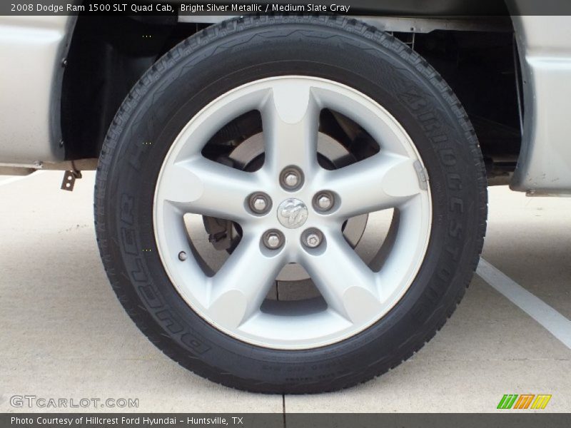 Bright Silver Metallic / Medium Slate Gray 2008 Dodge Ram 1500 SLT Quad Cab