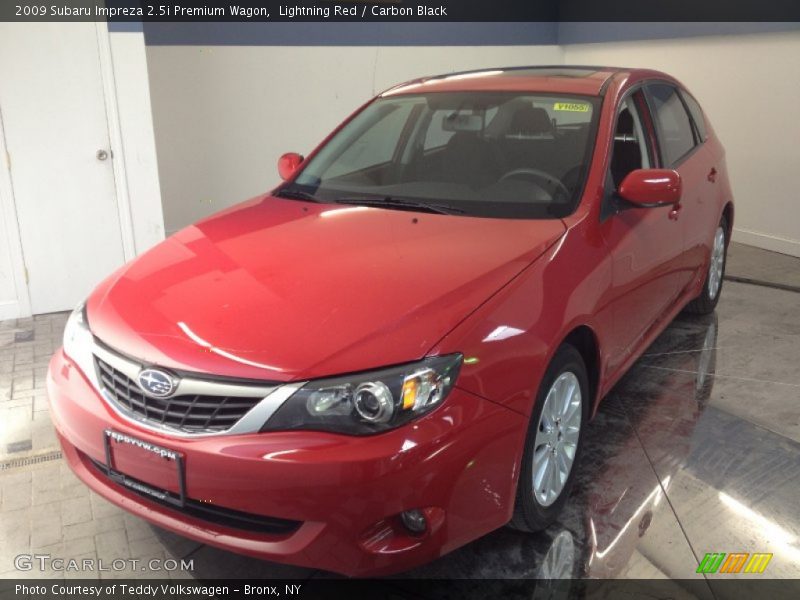 Lightning Red / Carbon Black 2009 Subaru Impreza 2.5i Premium Wagon