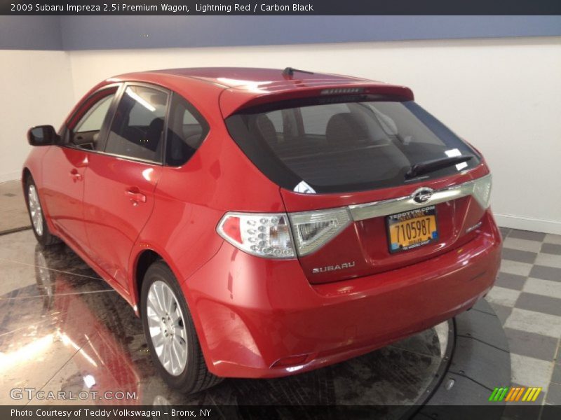 Lightning Red / Carbon Black 2009 Subaru Impreza 2.5i Premium Wagon