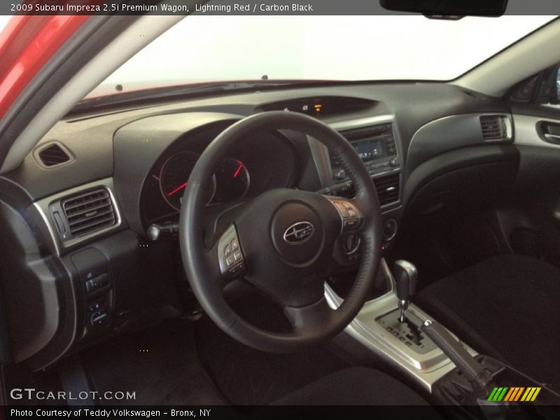 Lightning Red / Carbon Black 2009 Subaru Impreza 2.5i Premium Wagon