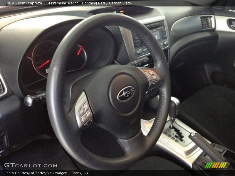Lightning Red / Carbon Black 2009 Subaru Impreza 2.5i Premium Wagon