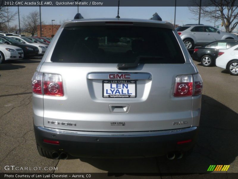 Quicksilver Metallic / Ebony 2012 GMC Acadia SLE AWD
