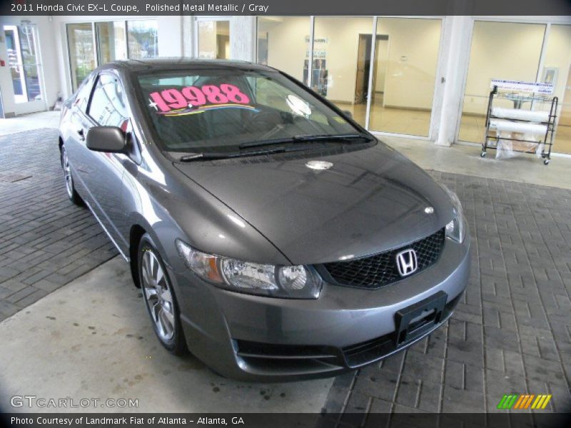 Polished Metal Metallic / Gray 2011 Honda Civic EX-L Coupe