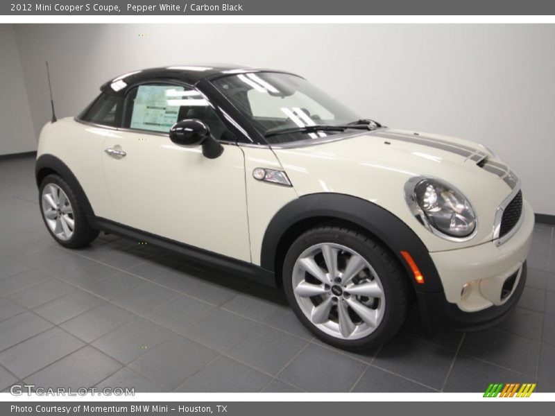 Pepper White / Carbon Black 2012 Mini Cooper S Coupe