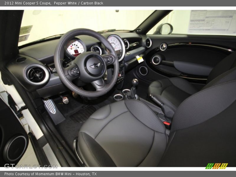 Pepper White / Carbon Black 2012 Mini Cooper S Coupe