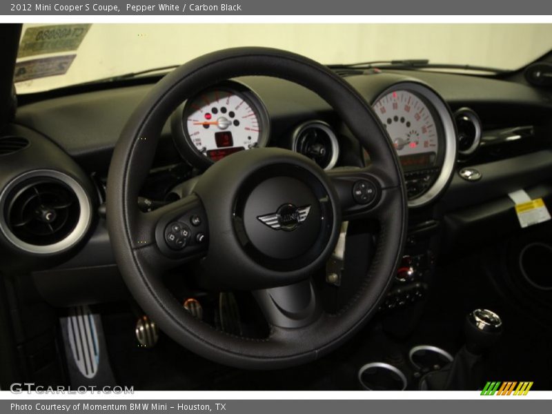 Pepper White / Carbon Black 2012 Mini Cooper S Coupe