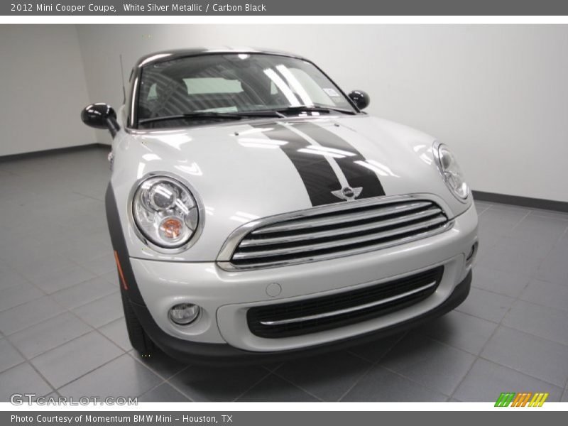 White Silver Metallic / Carbon Black 2012 Mini Cooper Coupe