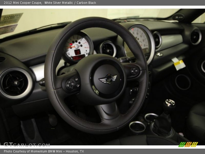 White Silver Metallic / Carbon Black 2012 Mini Cooper Coupe