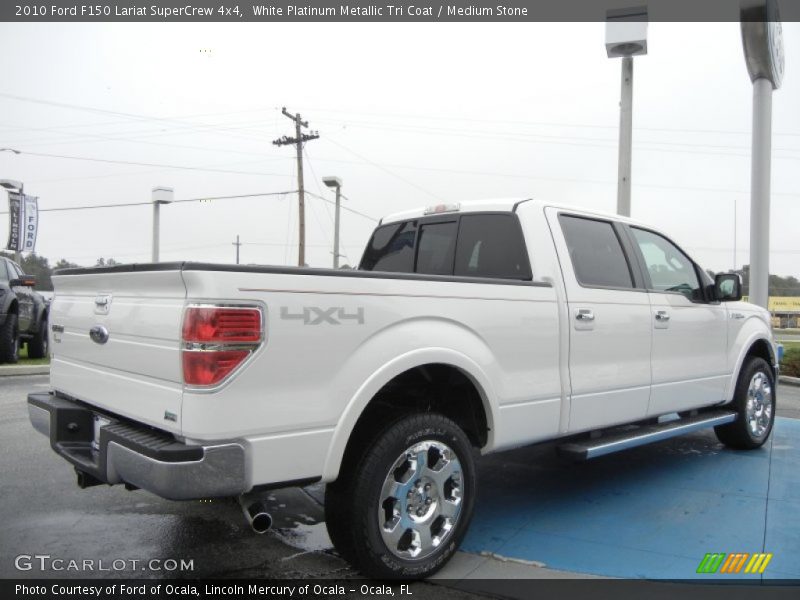 White Platinum Metallic Tri Coat / Medium Stone 2010 Ford F150 Lariat SuperCrew 4x4