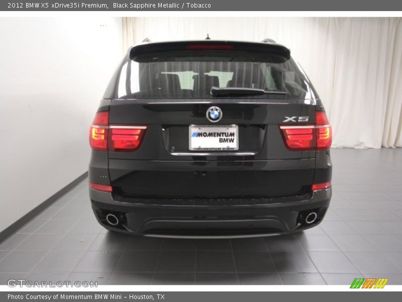 Black Sapphire Metallic / Tobacco 2012 BMW X5 xDrive35i Premium