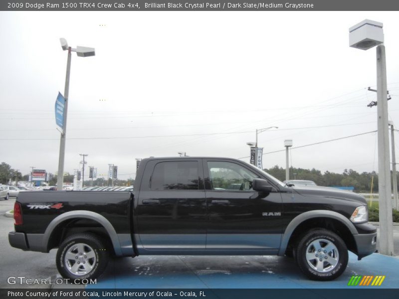 Brilliant Black Crystal Pearl / Dark Slate/Medium Graystone 2009 Dodge Ram 1500 TRX4 Crew Cab 4x4