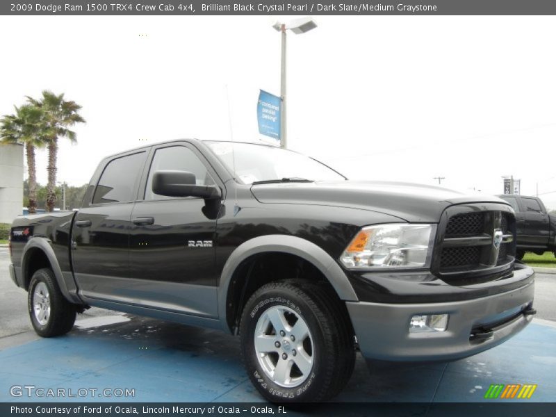 Brilliant Black Crystal Pearl / Dark Slate/Medium Graystone 2009 Dodge Ram 1500 TRX4 Crew Cab 4x4