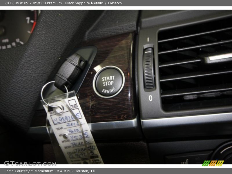 Black Sapphire Metallic / Tobacco 2012 BMW X5 xDrive35i Premium