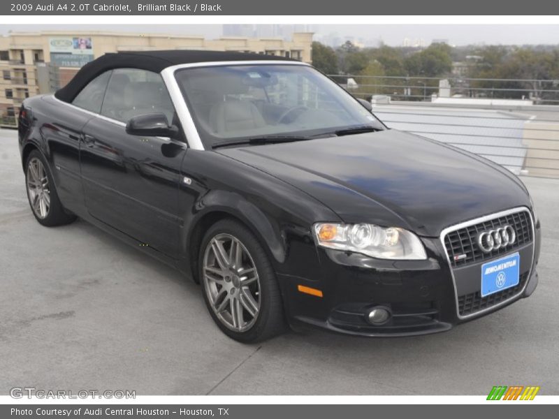 Brilliant Black / Black 2009 Audi A4 2.0T Cabriolet