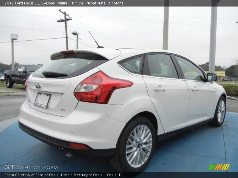 White Platinum Tricoat Metallic / Stone 2012 Ford Focus SEL 5-Door