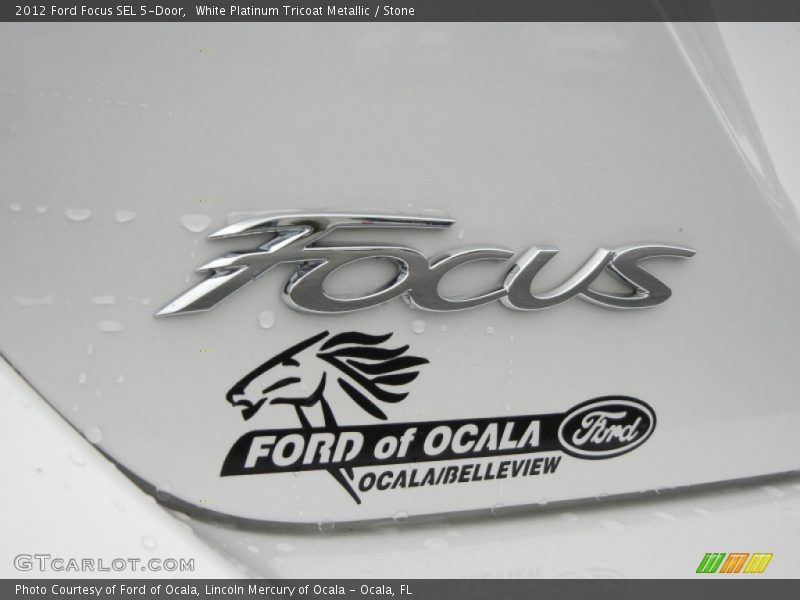 White Platinum Tricoat Metallic / Stone 2012 Ford Focus SEL 5-Door