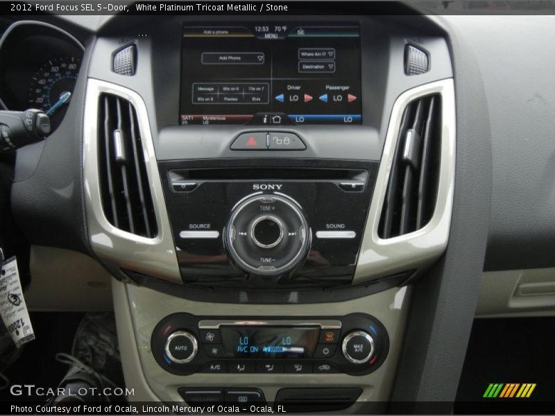 White Platinum Tricoat Metallic / Stone 2012 Ford Focus SEL 5-Door