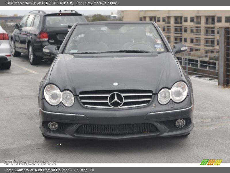 Steel Grey Metallic / Black 2008 Mercedes-Benz CLK 550 Cabriolet