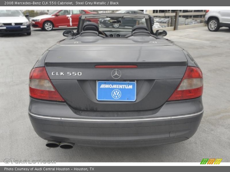 Steel Grey Metallic / Black 2008 Mercedes-Benz CLK 550 Cabriolet