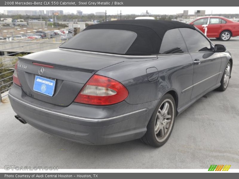 Steel Grey Metallic / Black 2008 Mercedes-Benz CLK 550 Cabriolet