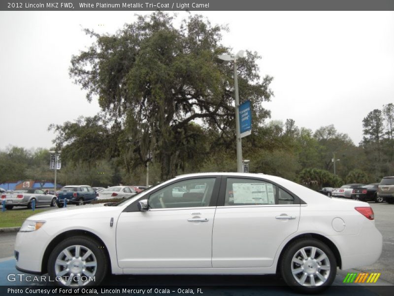 White Platinum Metallic Tri-Coat / Light Camel 2012 Lincoln MKZ FWD