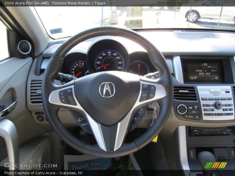 Polished Metal Metallic / Taupe 2009 Acura RDX SH-AWD