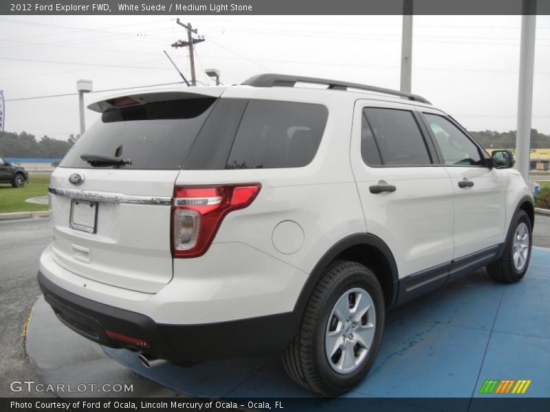 White Suede / Medium Light Stone 2012 Ford Explorer FWD